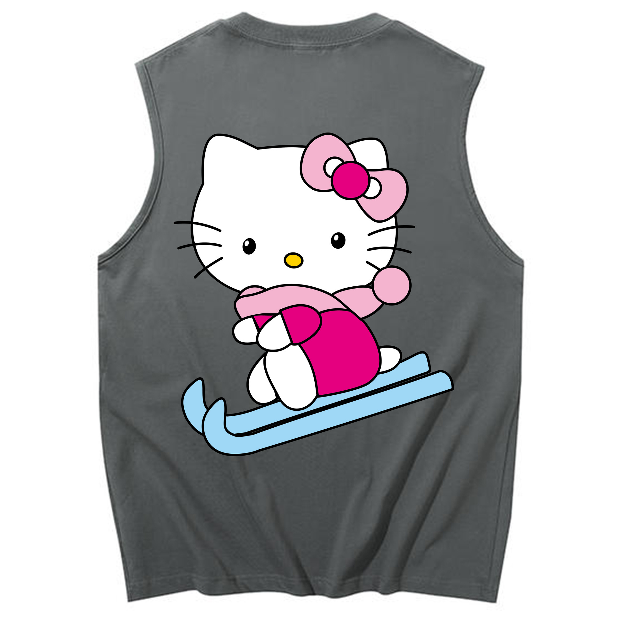 （画像用） Hello Kitty ハローキティ コットン100％タンクトップ（背面プリント）